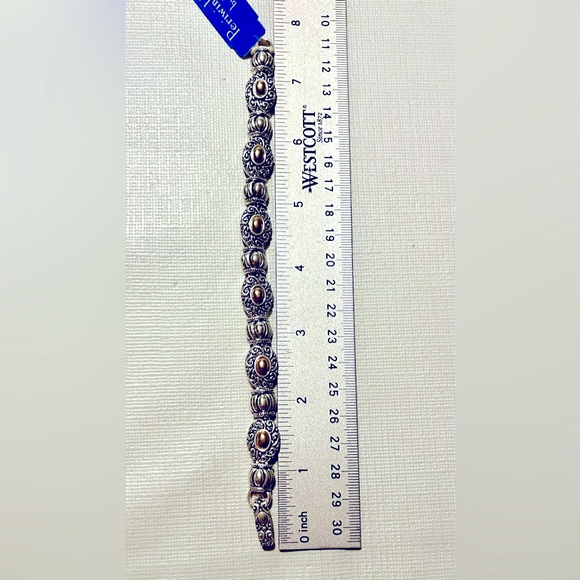 NEW SILVER And GOLD TONE BRACELET PERIWINKLE BY BARLOW With TAG - Picture 6 of 10